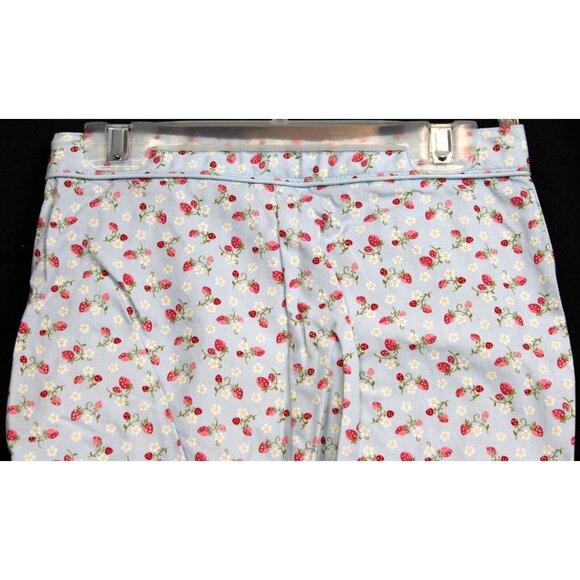 NEW 2004 Gymboree Strawberry Patch Blue Print Pants Adjustable Waist Flare sz 8 - Picture 6 of 9